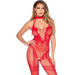 LEG AVENUE 89336 BODYSTOCKING SIN ENTREPIERNA ROJO TALLA aNICA