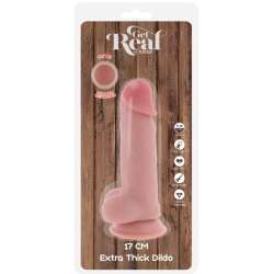 GET REAL PENE REALaSTICO DELUXE CON TESTaCULOS EXTRA GRUESO 17 CM