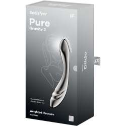 SATISFYER PURE GRAVITY 3 DILDO ACERO INOXIDABLE DOBLE USO