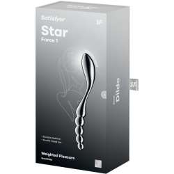 SATISFYER STAR FORCE 1 DILDO ACERO INOXIDABLE DOBLE USO