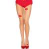 LEG AVENUE 1415 MEDIAS DE LICRA TRANSPARENTES CON BESOS TALLA aNICA