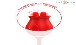 INTENSE MELANIE DOBLE ESTIMULADOR CLaTORIS CON LENGUA ZIGZAG