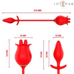 INTENSE MELANIE DOBLE ESTIMULADOR CLaTORIS CON LENGUA ZIGZAG
