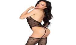 LEG AVENUE 89360 BODY CON LIGUERO Y ESPALDA ABIERTA NEGRO TALLA aNICA