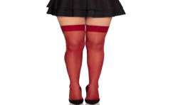 LEG AVENUE 1957 MEDIAS DE LIGUERO CON FLORES ROJAS TALLA aNICA