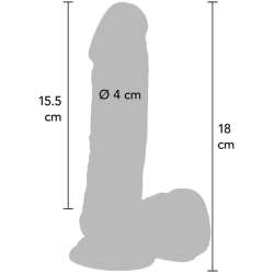 GET REAL DILDO 18 CM CON TESTaCULOS VIBRADOR NATURAL