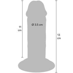 GET REAL DILDO DELUXE DONG GRUESO DE DOBLE DENSIDAD TPE 13 CM