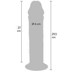 GET REAL DILDO DELUXE DONG GRUESO DE DOBLE DENSIDAD TPE 295 CM