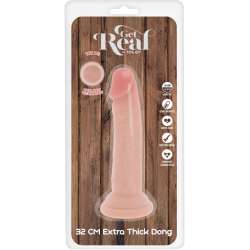 GET REAL DILDO DELUXE DONG GRUESO DE DOBLE DENSIDAD TPE 32 CM