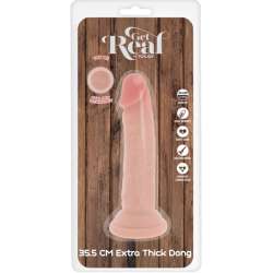 GET REAL DILDO DELUXE DONG GRUESO DE DOBLE DENSIDAD TPE 355 CM