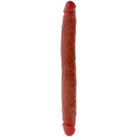 GET REAL DILDO DOBLE DONG DE SILICONA CARAMELO 35 CM