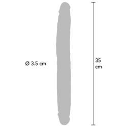 GET REAL DILDO DOBLE DONG DE SILICONA CARAMELO 35 CM