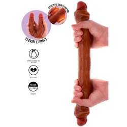 GET REAL DILDO DOBLE DONG DE SILICONA CARAMELO 46 CM