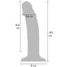 GET REAL DILDO REALISTA VIBRADOR DE SILICONA CLARO 195 CM