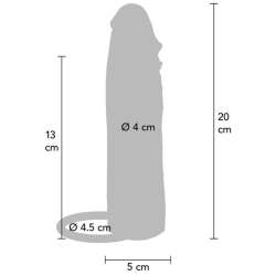 GET REAL FUNDA HYDRATED SKIN DE SILICONA PARA PENE CARAMELO 20 CM