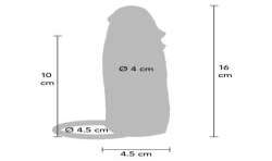 GET REAL FUNDA HYDRATED SKIN DE SILICONA CON VIBRACIaN PARA PENE CARAMELO 16 CM