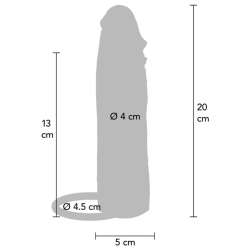 GET REAL FUNDA HYDRATED SKIN DE SILICONA CON VIBRACIaN PARA PENE CARAMELO 20 CM