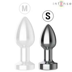 INTENSE PLUG ANAL DE METAL VIBRADOR CON LUCES LED Y CONTROL REMOTO TALLA S