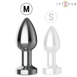 INTENSE PLUG ANAL DE METAL VIBRADOR CON LUCES LED Y CONTROL REMOTO TALLA M