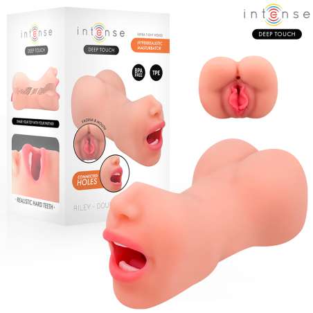 INTENSE DEEP TOUCH RILEY MASTURBADOR DOBLE BOCA VAGINA