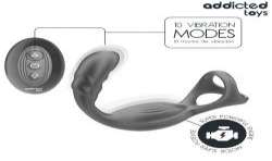 ADDICTED TOYS ANILLO DOBLE VIBRADOR PROSTaTICO CONTROL REMOTO