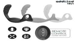 ADDICTED TOYS ANILLO DOBLE VIBRADOR PROSTaTICO CONTROL REMOTO