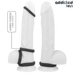 ADDICTED TOYS SET ANILLOS PENE TEXTURIZADOS 4 TAMAaOS