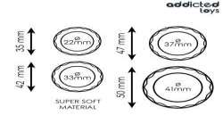 ADDICTED TOYS SET ANILLOS PENE TEXTURIZADOS 4 TAMAaOS