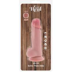 GET REAL PENE REALaSTICO DELUXE CON TESTaCULOS EXTRA GRUESO 23 CM
