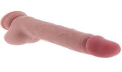 GET REAL PENE REALaSTICO DELUXE CON TESTaCULOS EXTRA GRUESO 25 CM