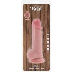 GET REAL PENE REALaSTICO DELUXE CON TESTaCULOS EXTRA GRUESO 25 CM