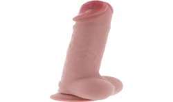 GET REAL PENE REALaSTICO DELUXE CON TESTaCULOS EXTRA GRUESO 28 CM