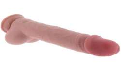 GET REAL PENE REALaSTICO DELUXE CON TESTaCULOS EXTRA GRUESO 28 CM