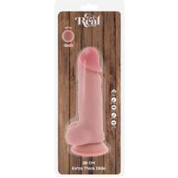 GET REAL PENE REALaSTICO DELUXE CON TESTaCULOS EXTRA GRUESO 28 CM