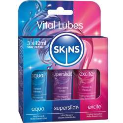SKINS VITAL LUBES KIT LUBRICANTES AQUA SUPERSLIDE EXCITE 3 x 12 ML