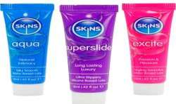 SKINS VITAL LUBES KIT LUBRICANTES AQUA SUPERSLIDE EXCITE 3 x 12 ML