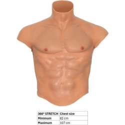 HIDDEN DESIRE ALTER EGO CAMISETA SILICONA TORSO MASCULINO CON ABDOMINALES NATURAL