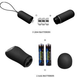 BAILE TANGA CON BALA VIBRADORA Y CONTROL REMOTO NEGRO