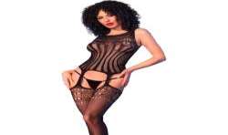 CHILIROSE CR 4855 BODYSTOCKING NEGRO S M