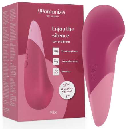 WOMANIZER VIBE VIBRADOR LAY ON SILENCIOSO ROSA OSCURO