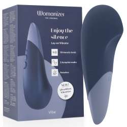 WOMANIZER VIBE VIBRADOR LAY ON SILENCIOSO AZUL OSCURO