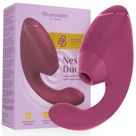 WOMANIZER DUO NEXT ESTIMULADOR VIBRADOR DUAL CLaTORIS PUNTOaG ROSA