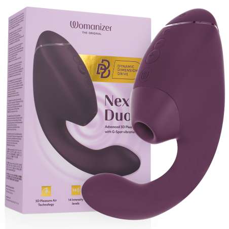 WOMANIZER DUO NEXT ESTIMULADOR VIBRADOR DUAL CLaTORIS PUNTOaG MORADO