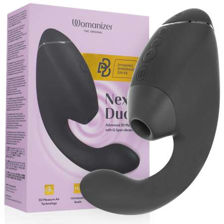 WOMANIZER DUO NEXT ESTIMULADOR VIBRADOR DUAL CLaTORIS PUNTOaG NEGRO