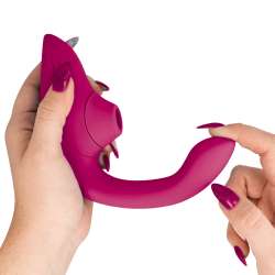 WOMANIZER BLEND ESTIMULADOR VIBRADOR RABBIT FUCSIA