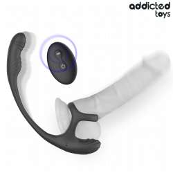 ADDICTED TOYS PLUG ANAL VIBRACIaN Y WAVING 360aº Y ESTIMULADOR TESTaCULOS