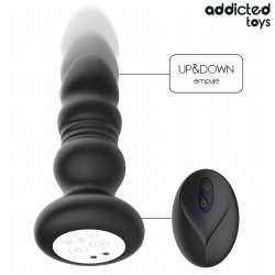 ADDICTED TOYS PLUG ANAL VIBRADOR THRUSTING Y LUZ LED CONTROL REMOTO