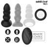 ADDICTED TOYS PLUG ANAL VIBRADOR THRUSTING Y LUZ LED CONTROL REMOTO