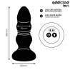 ADDICTED TOYS PLUG ANAL VIBRADOR THRUSTING Y LUZ LED CONTROL REMOTO