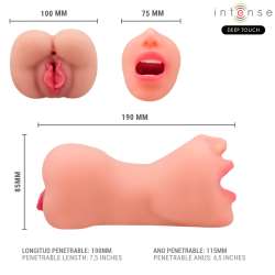 INTENSE DEEP TOUCH RILEY MASTURBADOR DOBLE BOCA VAGINA